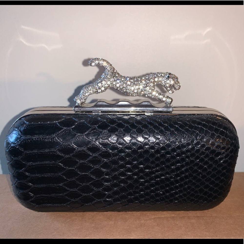 Aldo Medium Black Clutch Cougar Purse